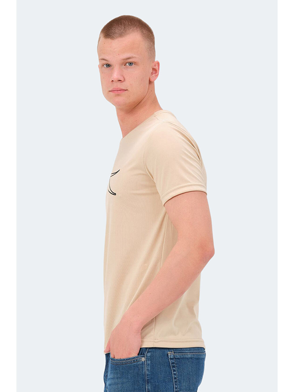 NELLE KTN Erkek Tişört Bej-2