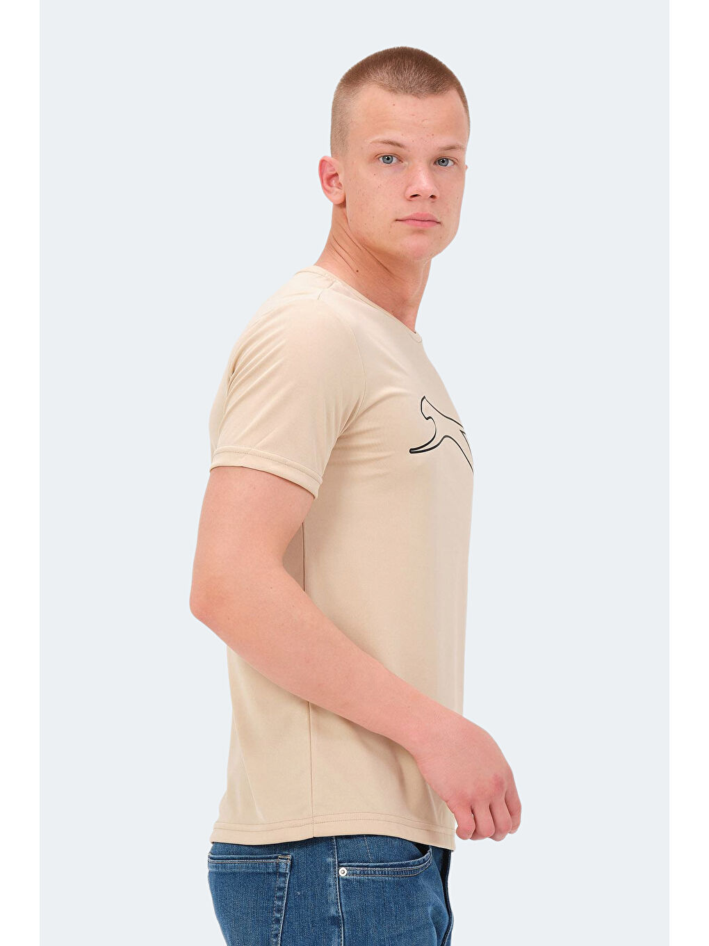 NELLE KTN Erkek Tişört Bej-3