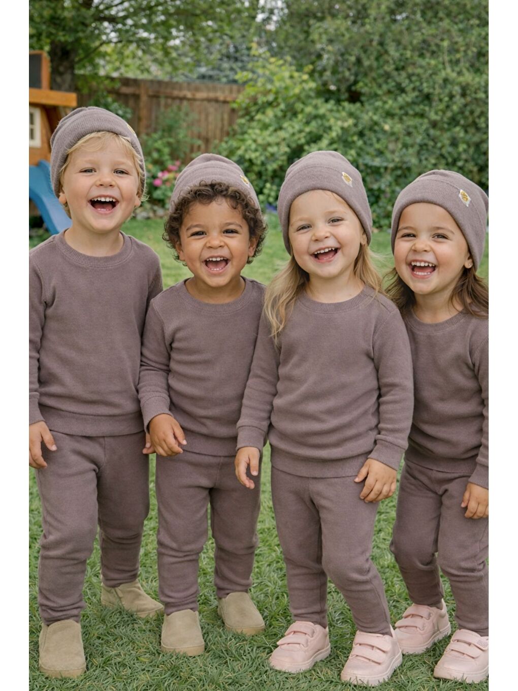 Bej Unisex 3'Lü Kaşkorse Bebe Takım-4