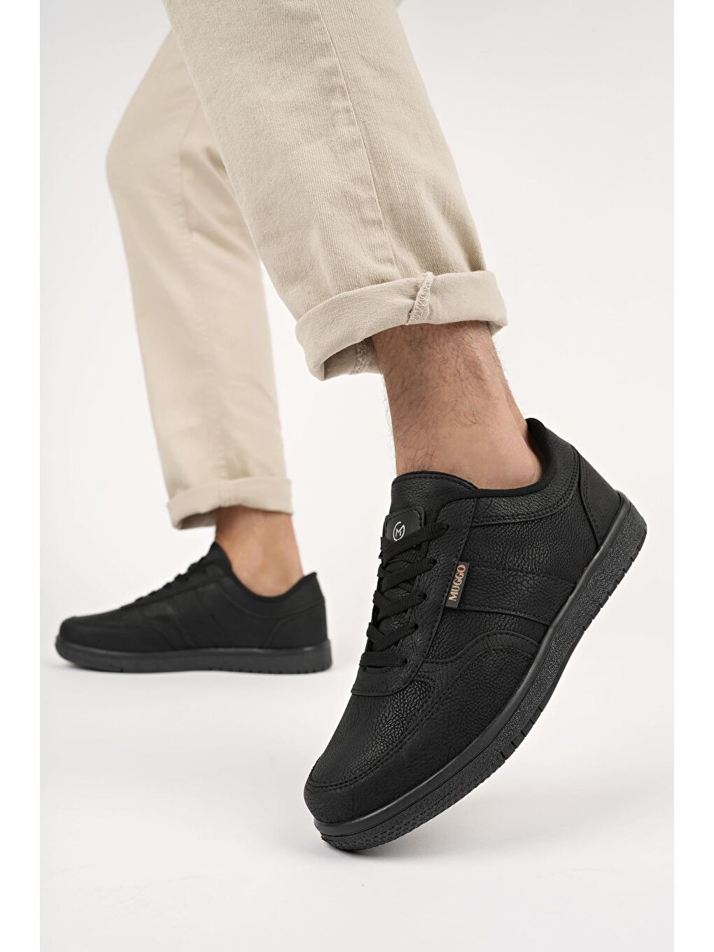 Siyah JOEL Erkek Günlük Casual Bağcıklı Sneaker Spor Ayakkabı