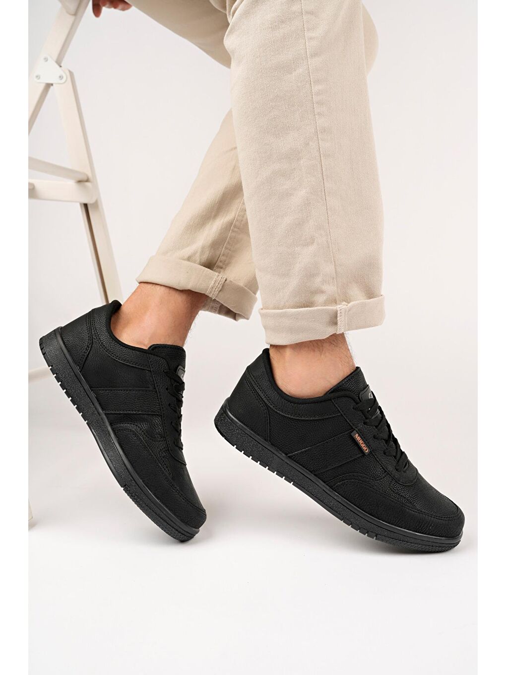 Siyah JOEL Erkek Günlük Casual Bağcıklı Sneaker Spor Ayakkabı-1