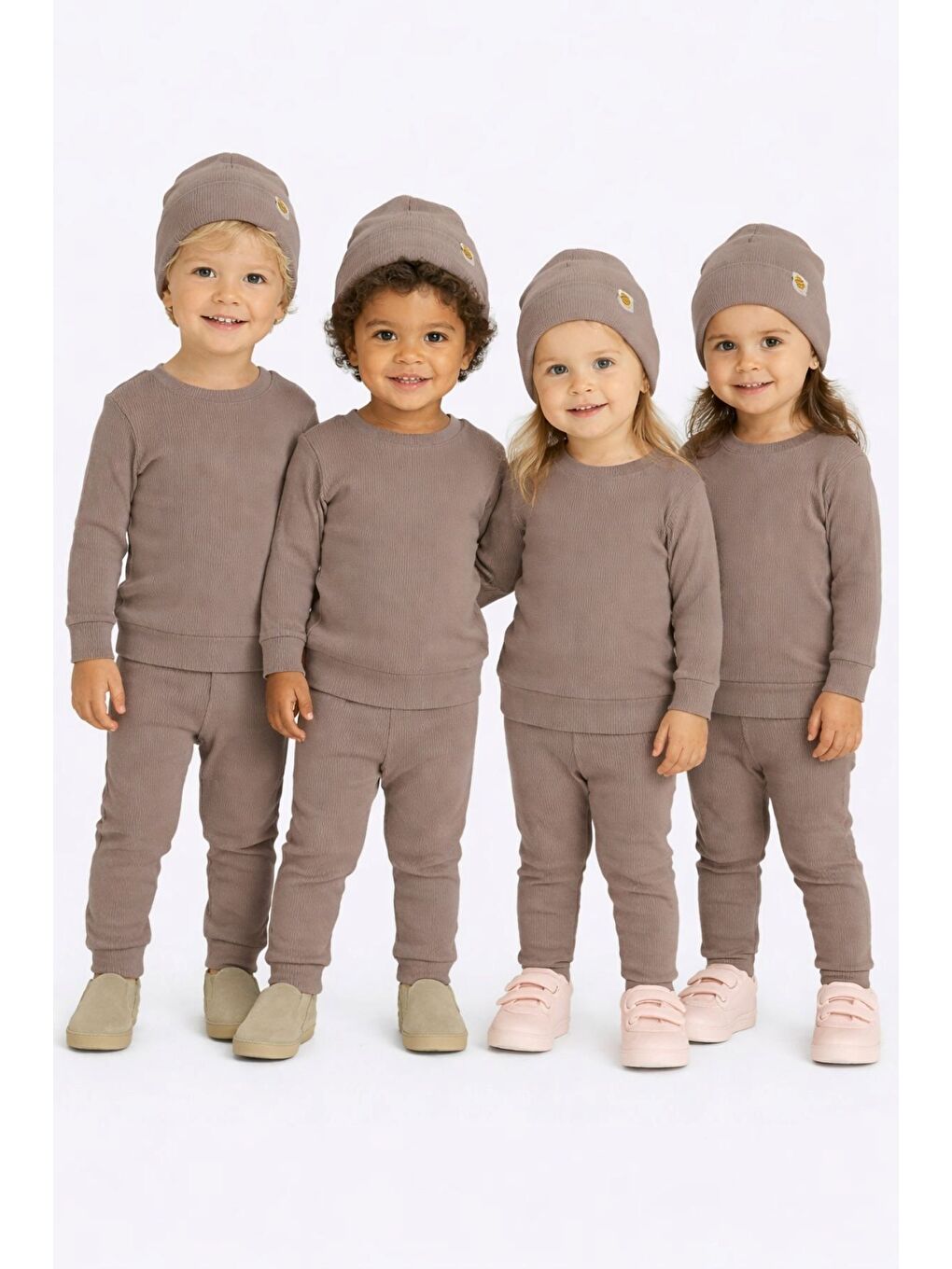 Bej Unisex 3'Lü Kaşkorse Bebe Takım-6