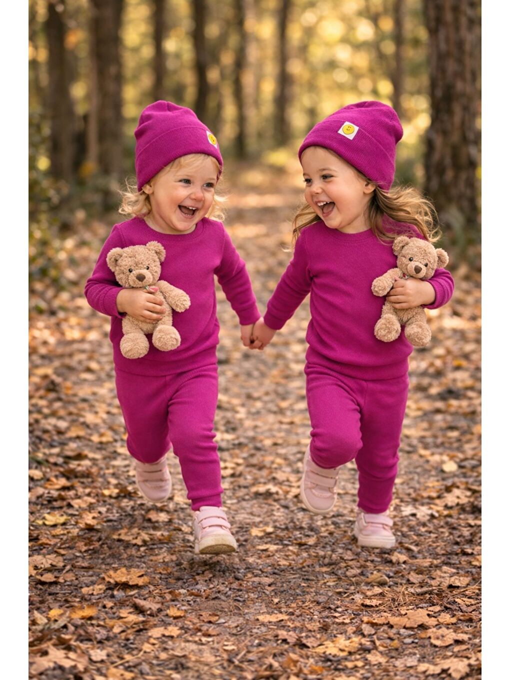 Fuşya Unisex 3'Lü Kaşkorse Bebe Takım-4