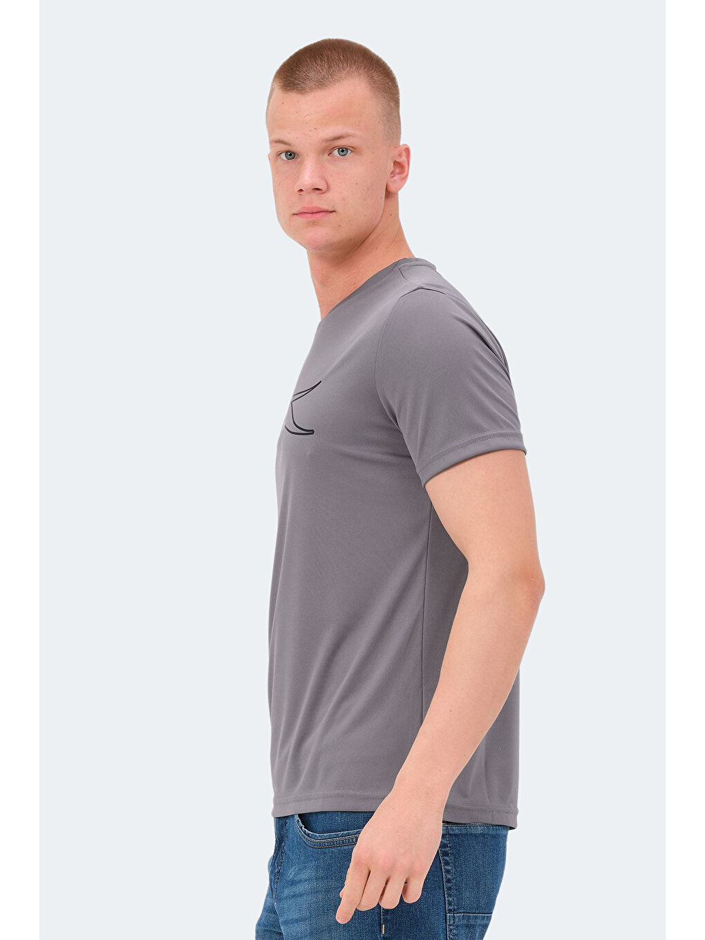 NELLE KTN Erkek Tişört Koyu Gri-2