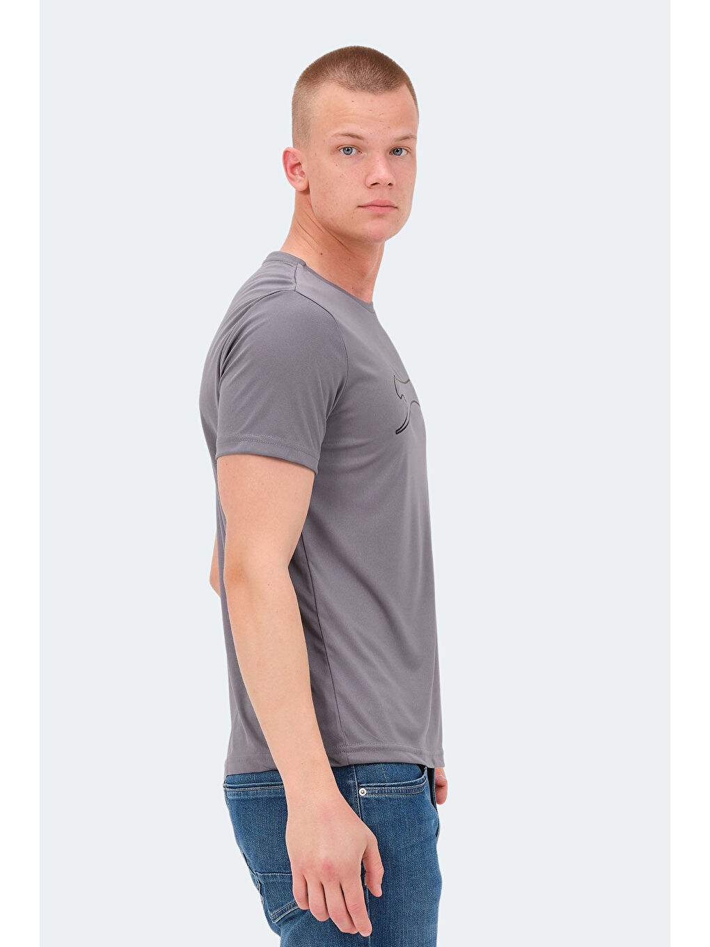 NELLE KTN Erkek Tişört Koyu Gri-3