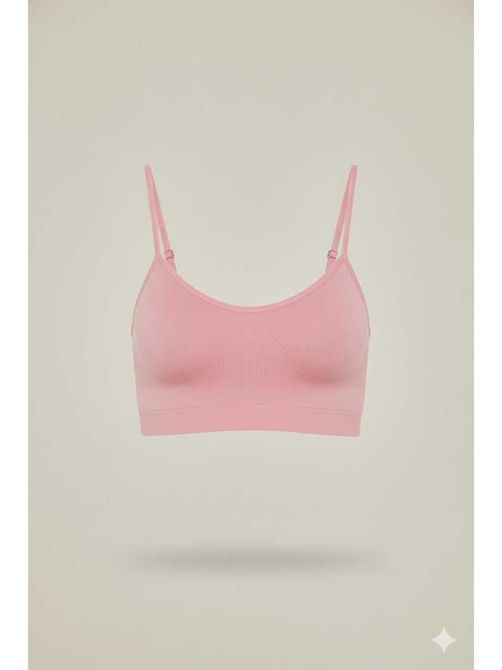 C14003 Dikişsiz İnce Askı Büstiyer Pembe Neon