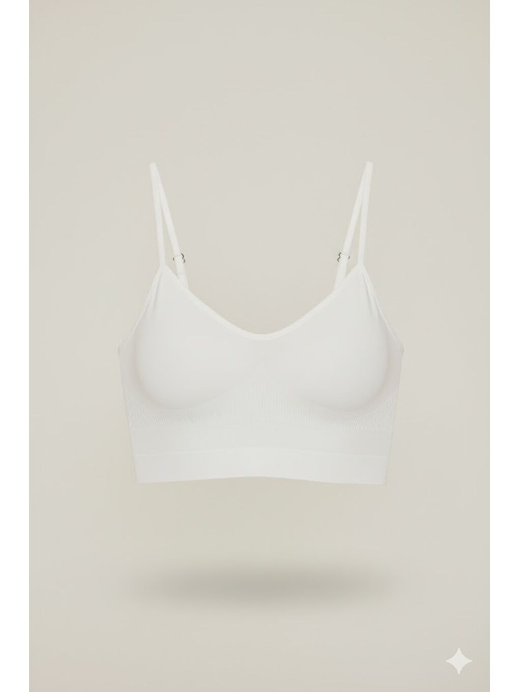 C14003 Dikişsiz İnce Askı Büstiyer Beyaz