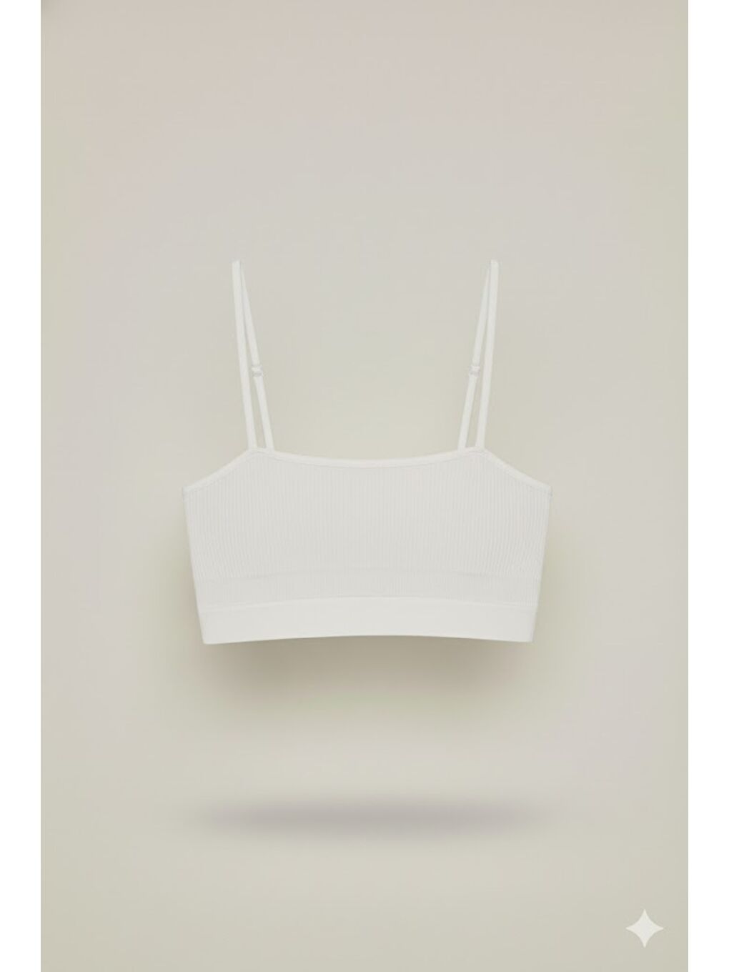 C14003 Dikişsiz İnce Askı Büstiyer Beyaz-1