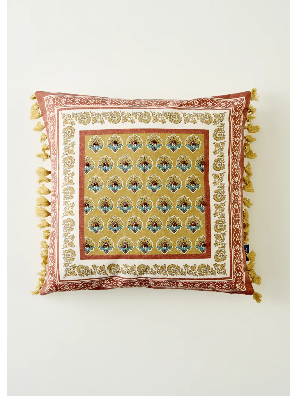 Karışık Indian Beauty Boncuklu Kırlent kılıfı (43x43 cm)