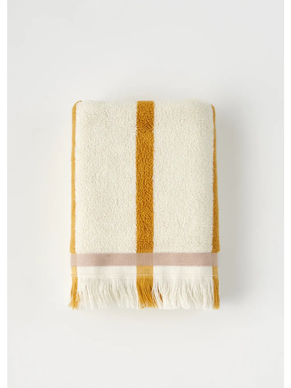 Kahverengi %100 Pamuk Ella Yüz Havlusu Hardal (50x90 cm)