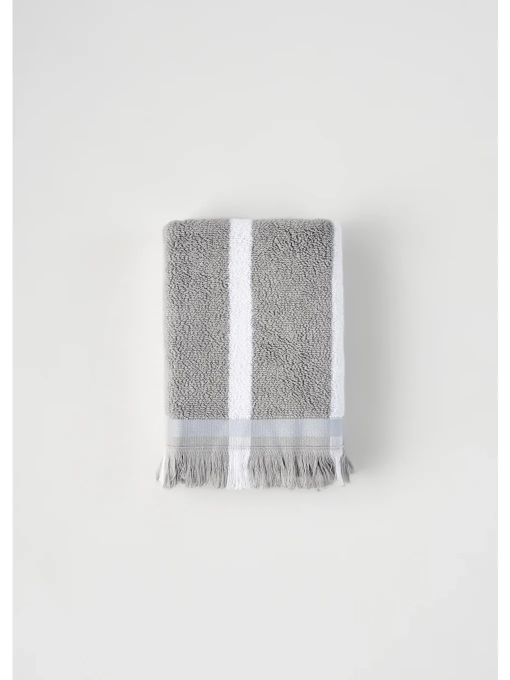 %100 Pamuk Ella Yüz Havlusu Gri (50x90 cm)