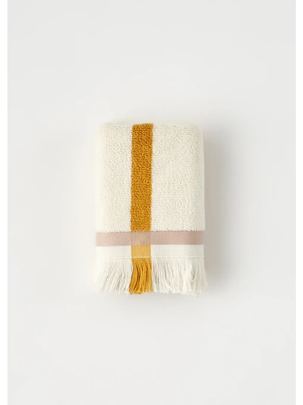 Kahverengi %100 Pamuk Ella El Havlusu Hardal (30x50 cm)