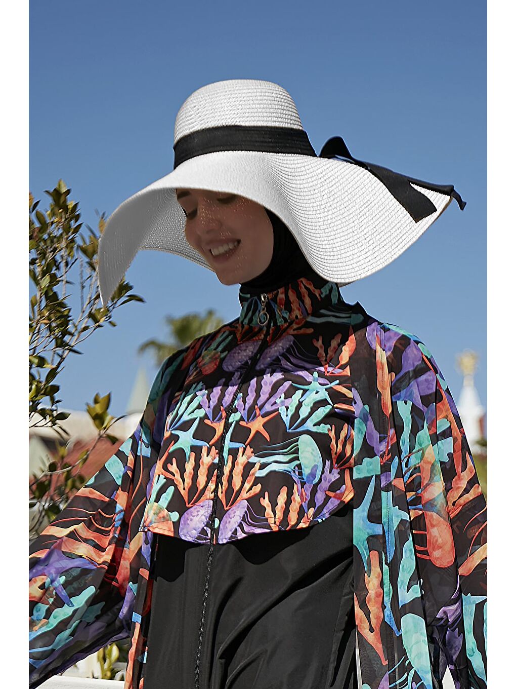 Mayo Büyük Boy Hasır Şapka Beyaz RŞ-21-3