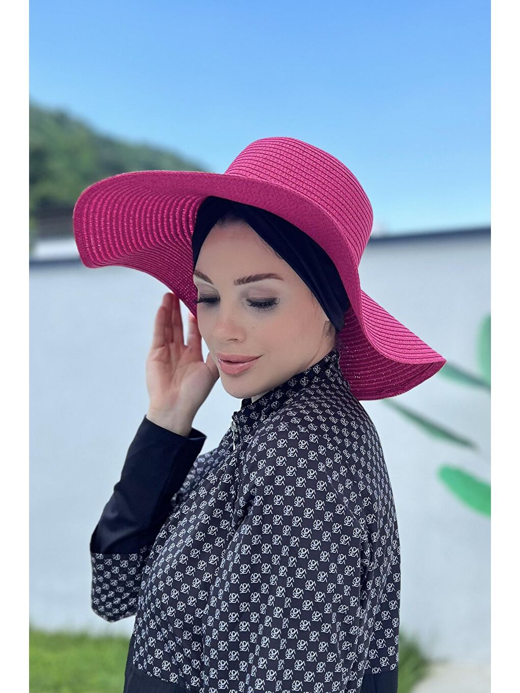 Remsa Mayo Hasır Şapka Fuşya RŞ-64
