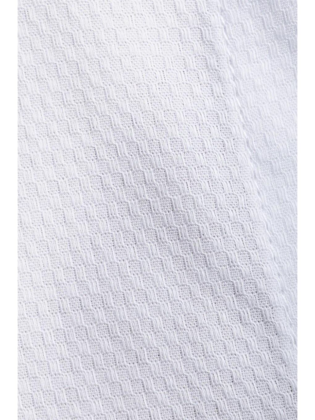 Beyaz Klasik Fit %100 Pamuk Armürlü Premium Erkek Gömlek-4