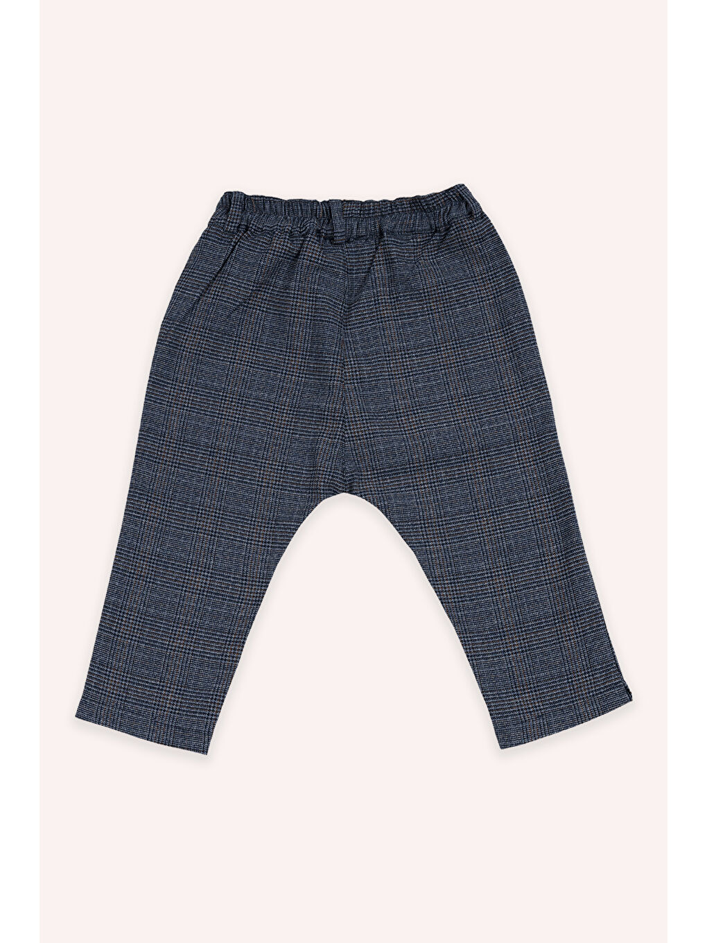Erkek Bebek Lacivert Ekose Pantolon-1