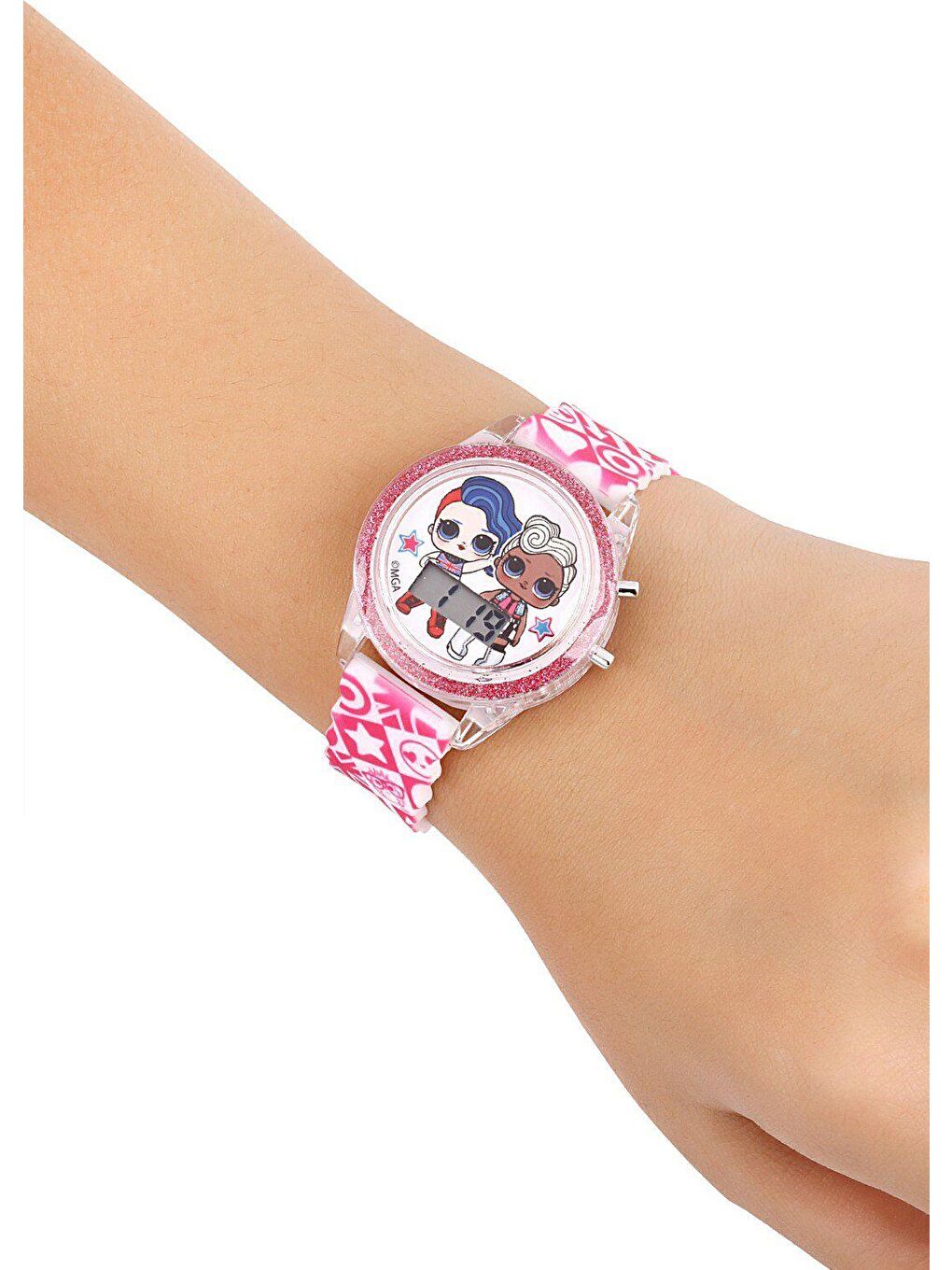 L.O.L Suprise! Dijital Işıklı Pembe LOL Çocuk Kol Saati-3