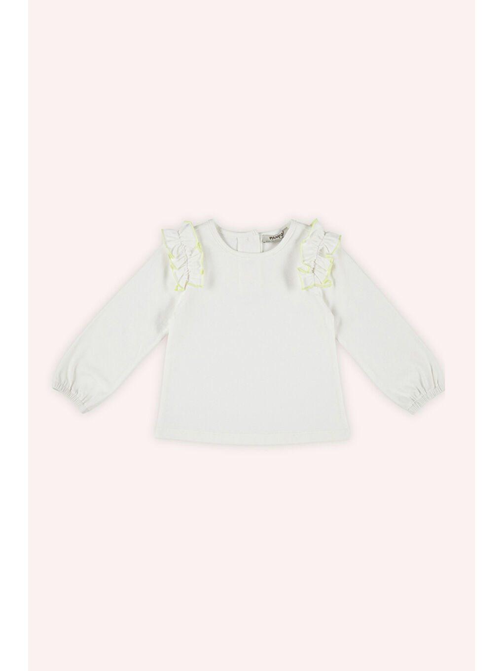 Kız Bebek Uzun Kollu Beyaz Tişört