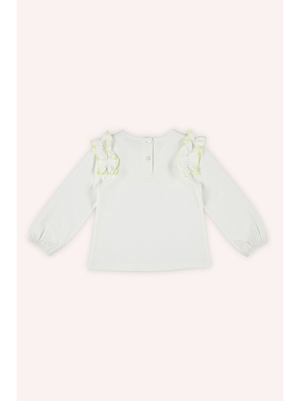 Kız Bebek Uzun Kollu Beyaz Tişört-1