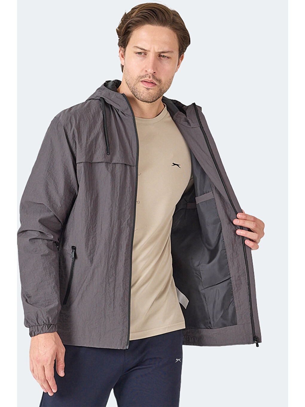 HANGA Erkek Antrasit Yağmurluk-5