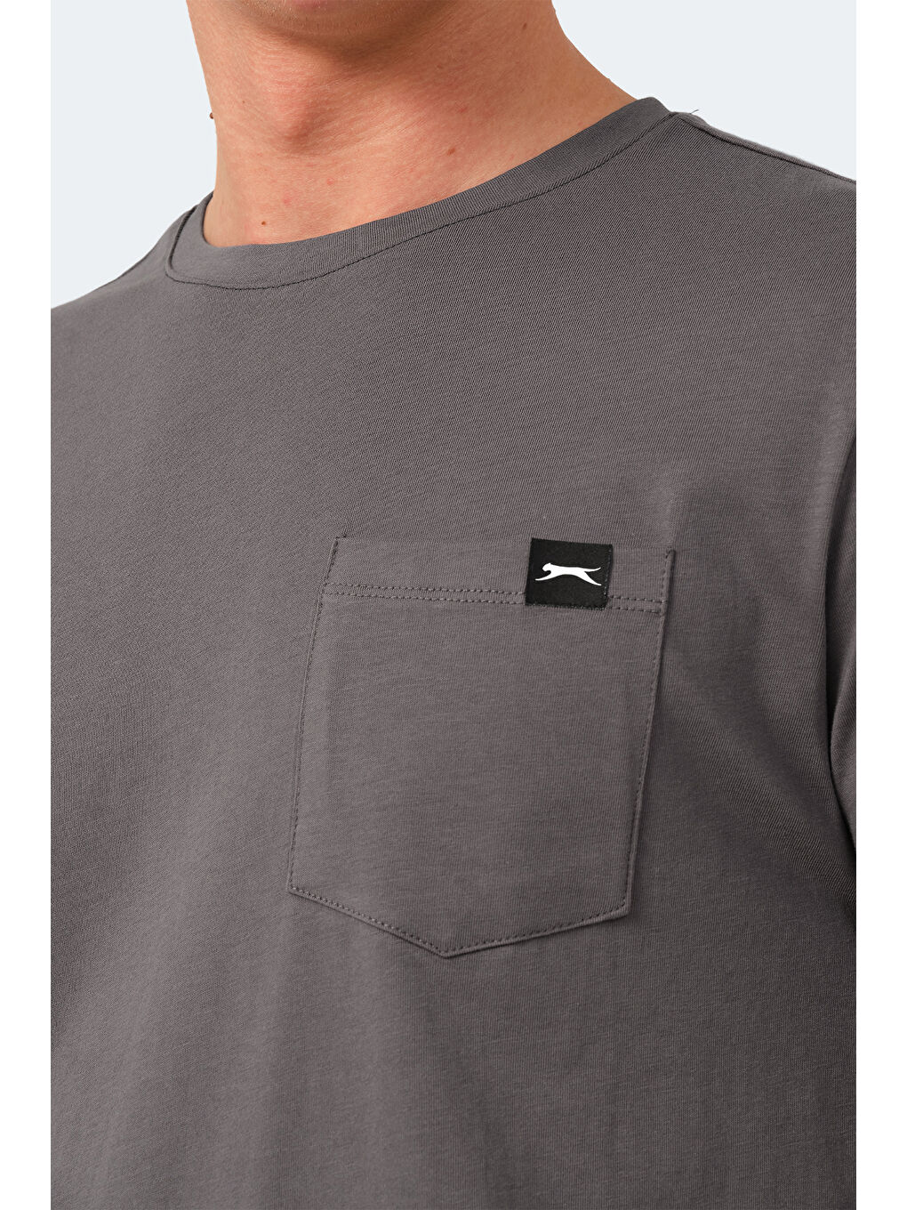 veSELA Erkek %100 Pamuk Tişört Koyu Gri-4