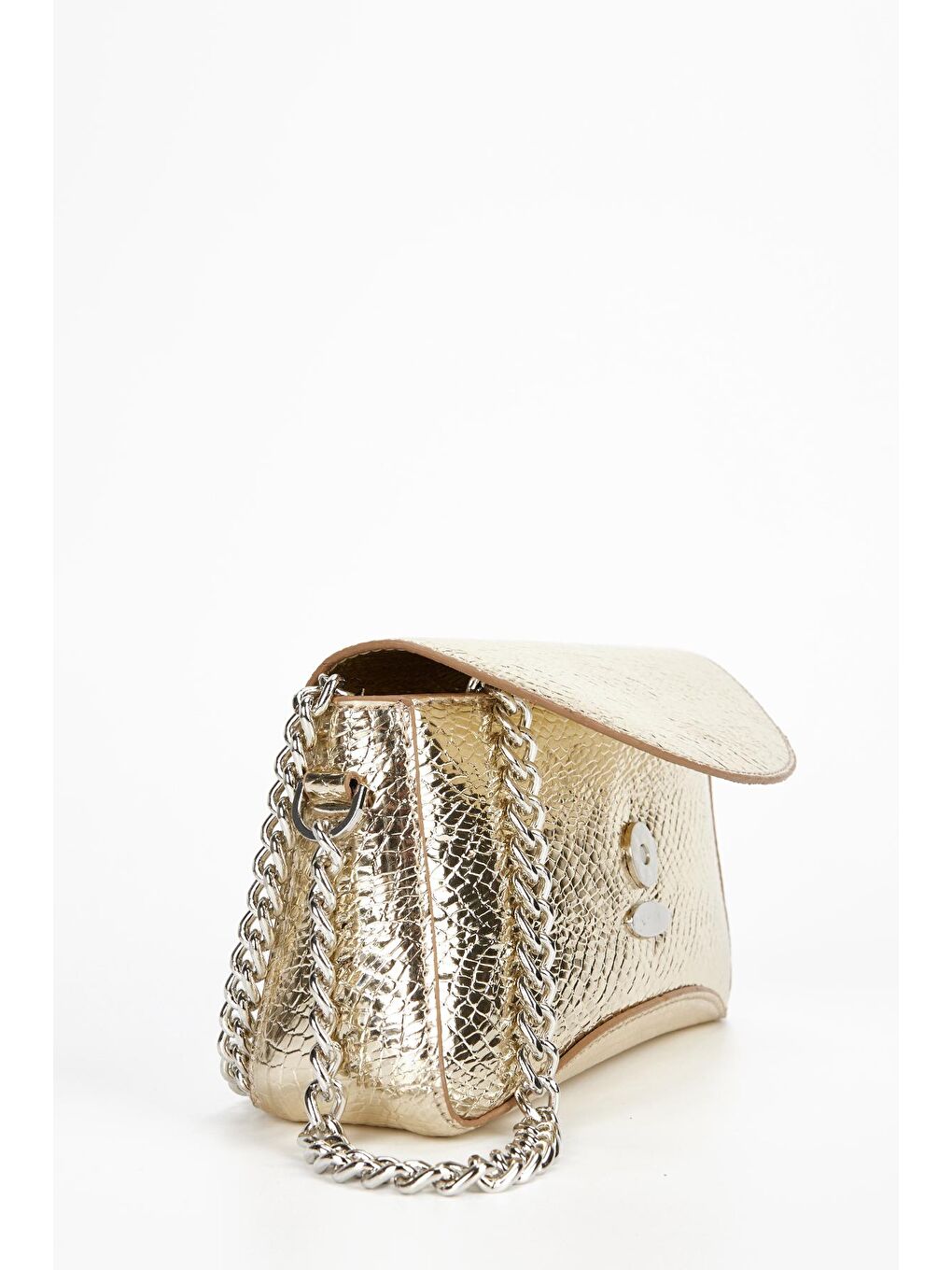 Sarı Zincir Detaylı Berry Kadın Çapraz Çanta Gold-2