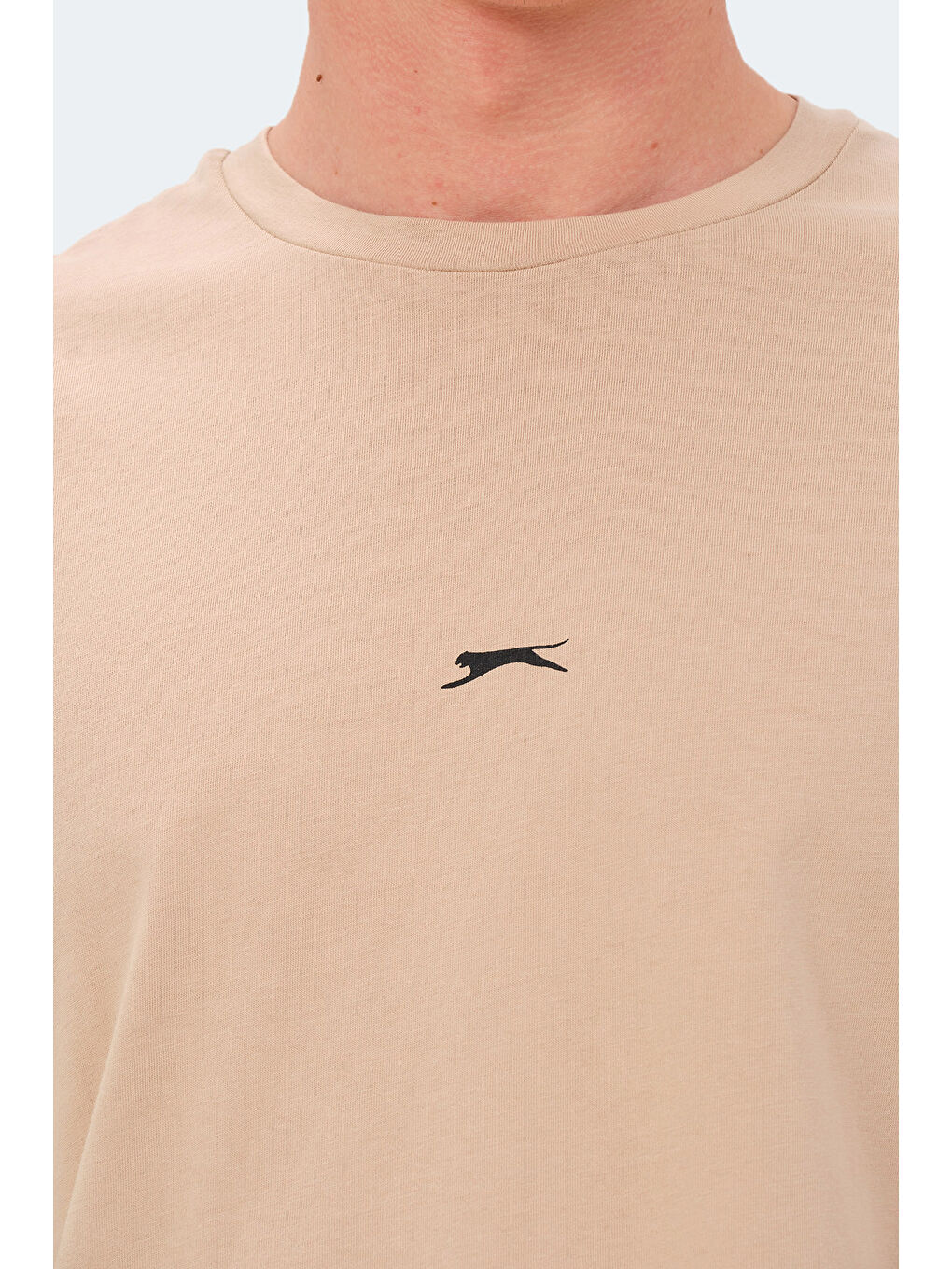 Erkek %100 Pamuk Tişört Bej-4