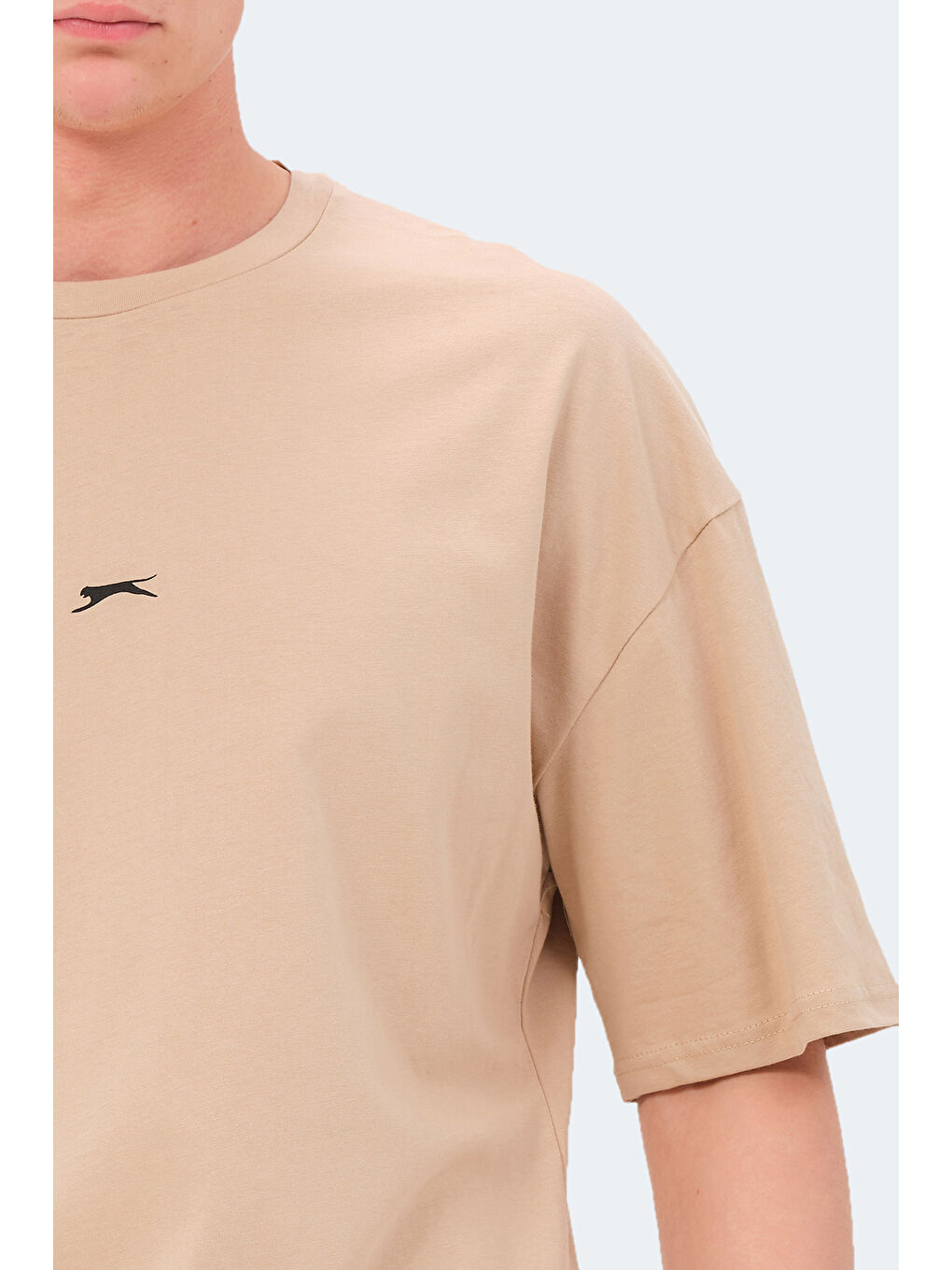 Erkek %100 Pamuk Tişört Bej-5