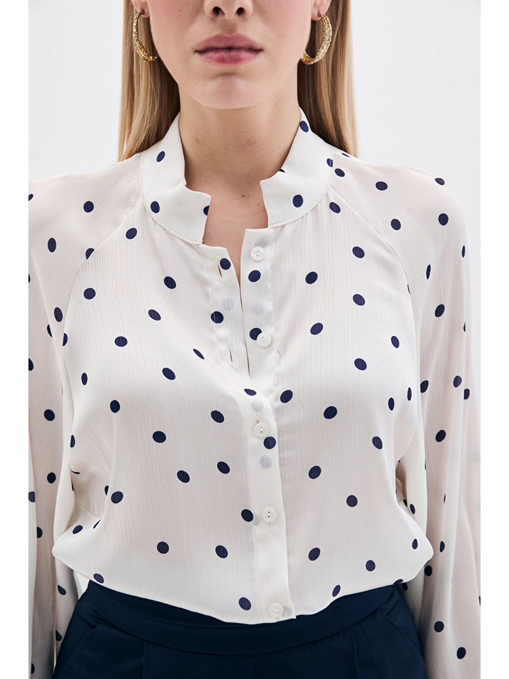 Hakim Yaka Gömlek - Lacivert-5