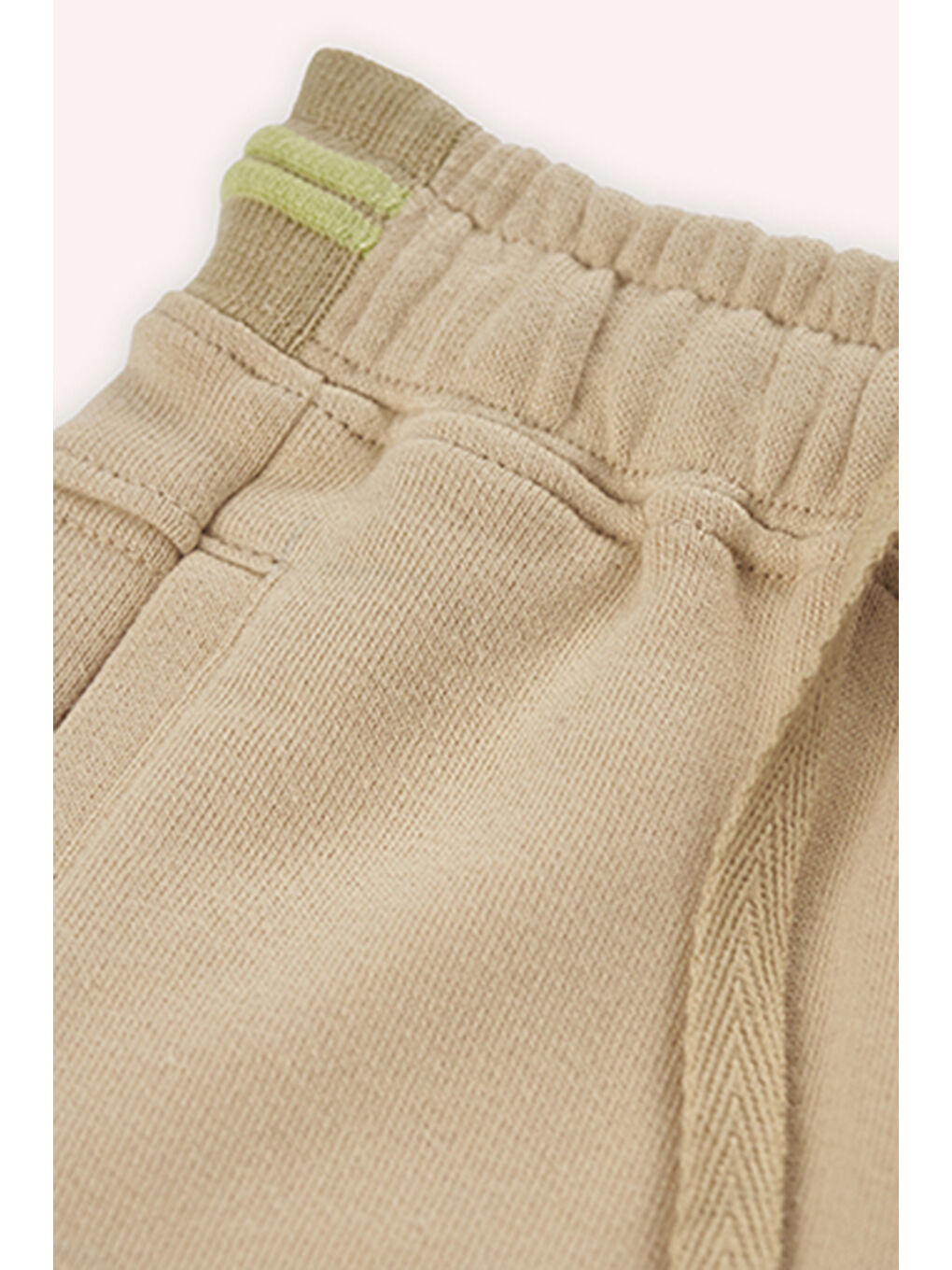 Erkek Bebek Paçası Lastikli Bej Eşofman Alt-2