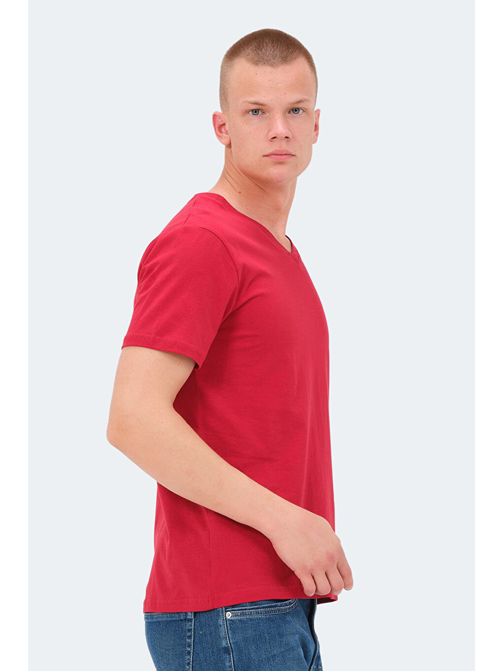 KAIJA Erkek %100 Pamuk Tişört Kırmızı-3