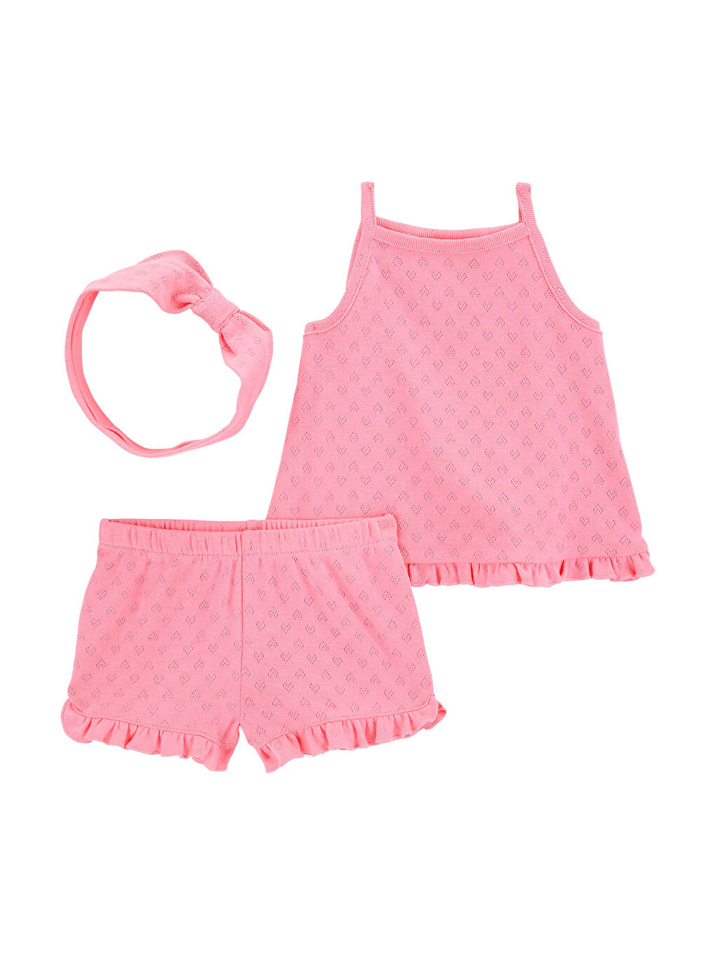 Kız Bebek Alt Üst Set 3 Ay-24 Ay Pembe