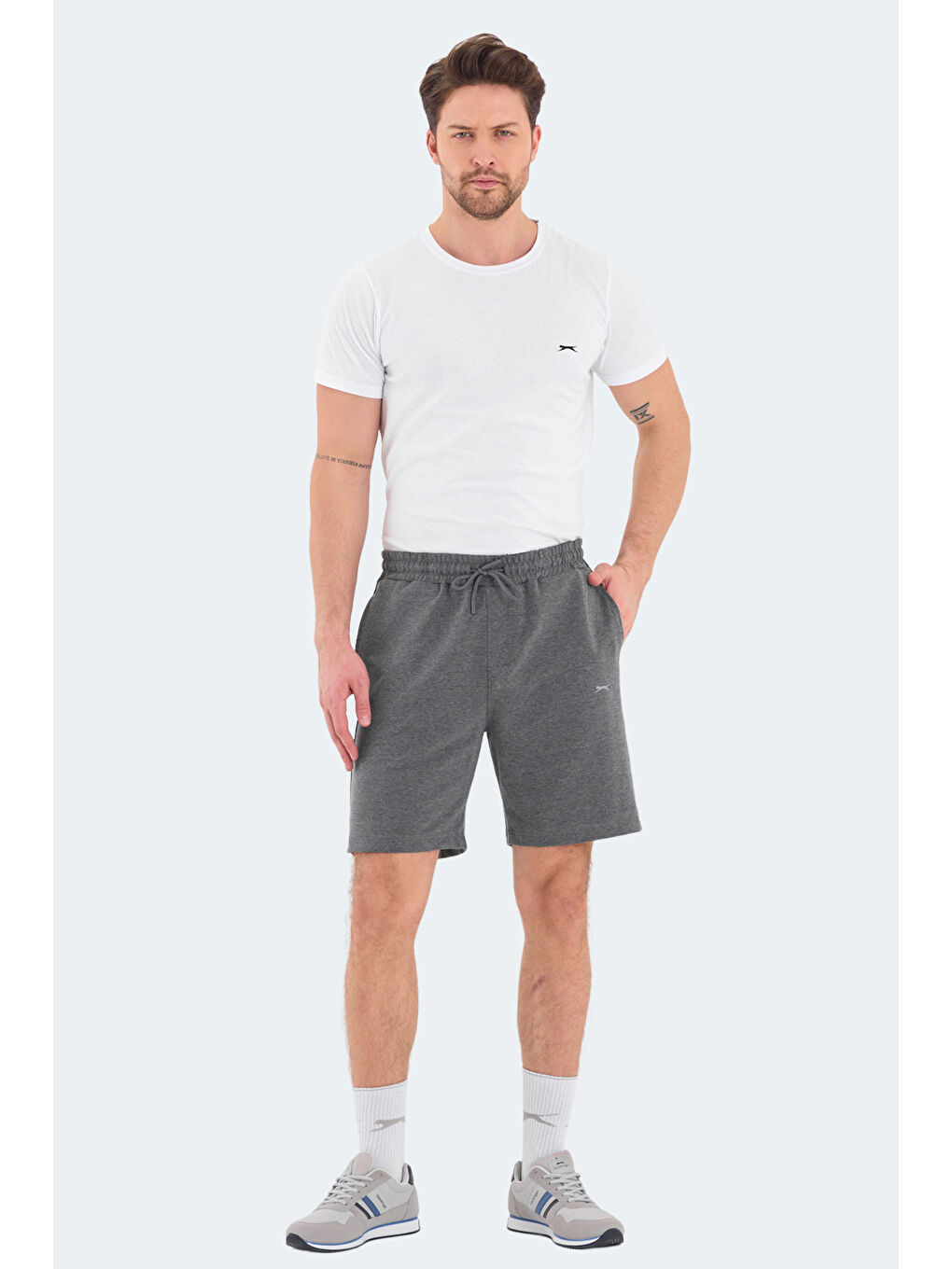 KALLIE Erkek Cepli Koyu Gri Şort-3