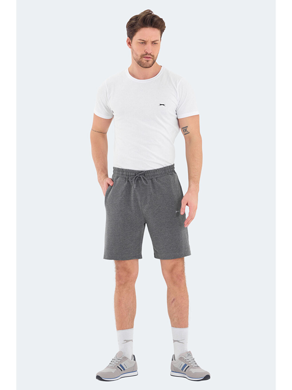 KALLIE Erkek Cepli Koyu Gri Şort-6