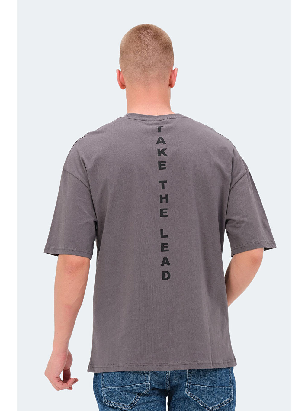 veNETIA I Erkek %100 Pamuk Tişört Koyu Gri-1