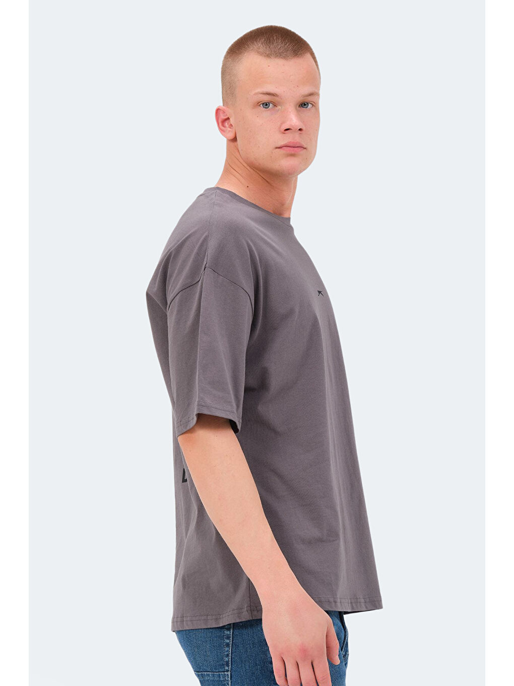 veNETIA I Erkek %100 Pamuk Tişört Koyu Gri-2