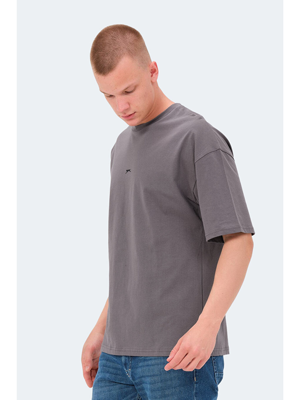 veNETIA I Erkek %100 Pamuk Tişört Koyu Gri-5