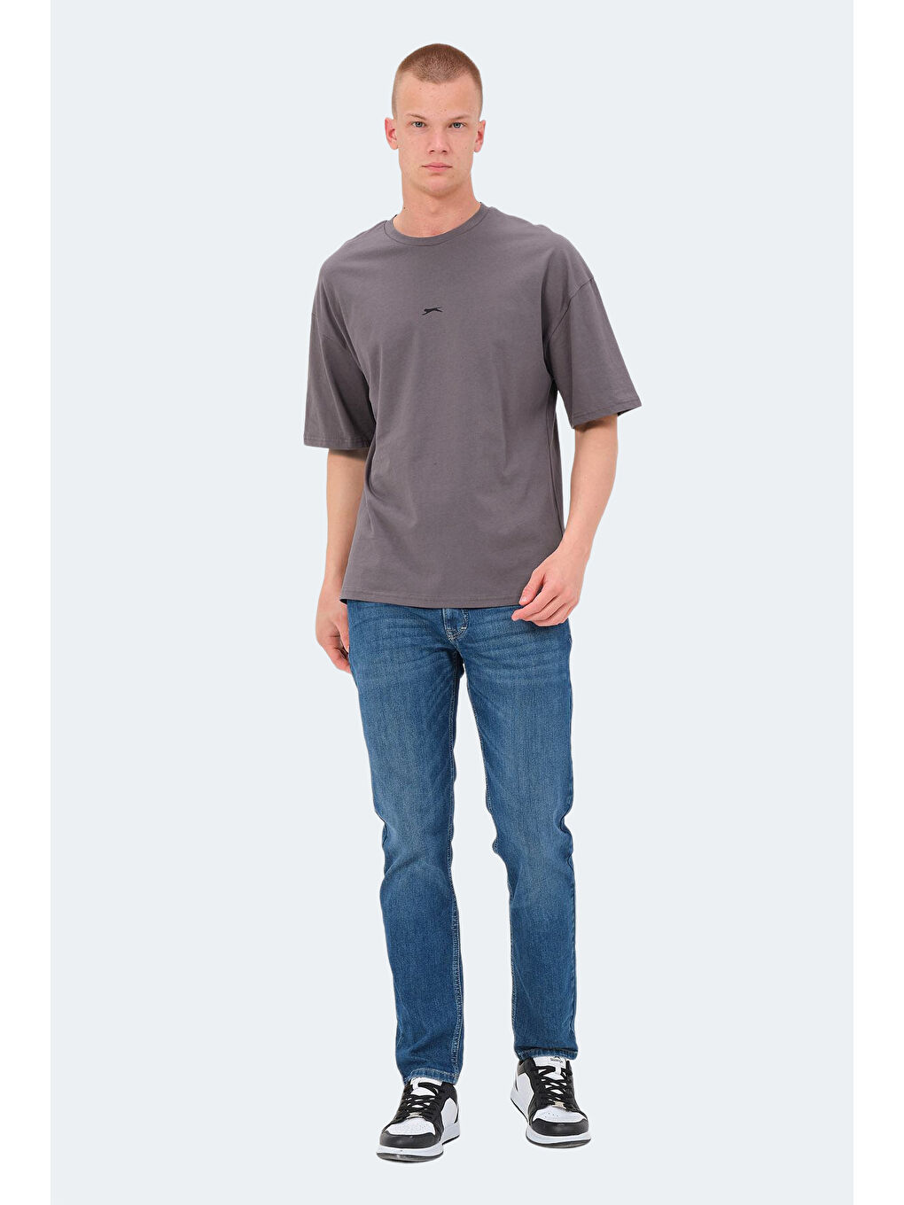 veNETIA I Erkek %100 Pamuk Tişört Koyu Gri-6