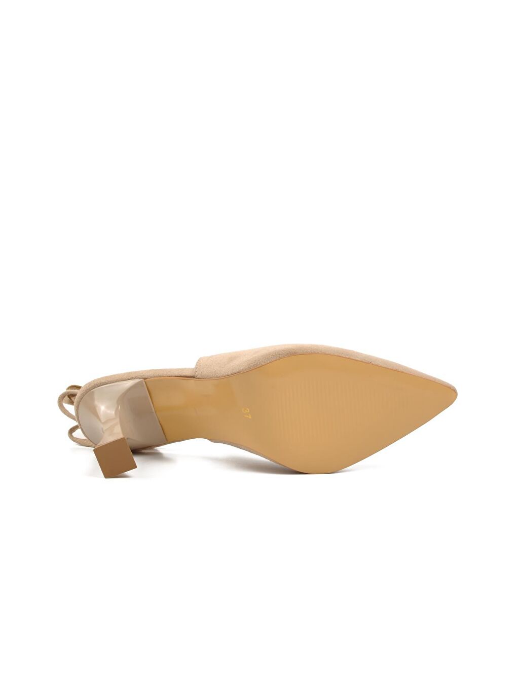 Bej 249 Ten Süet Kadın Abiye Ayakkabı-4