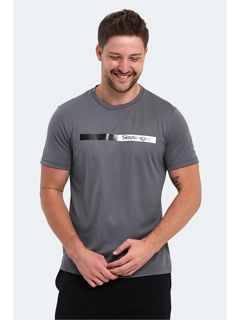 Erkek Tişört Koyu Gri-2