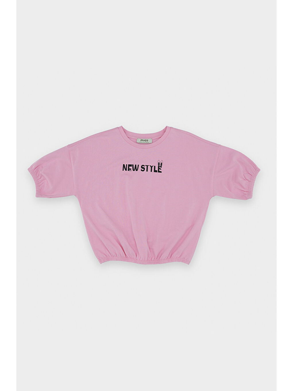 Kız Çocuk Baskı Detaylı Pembe Tişört-3