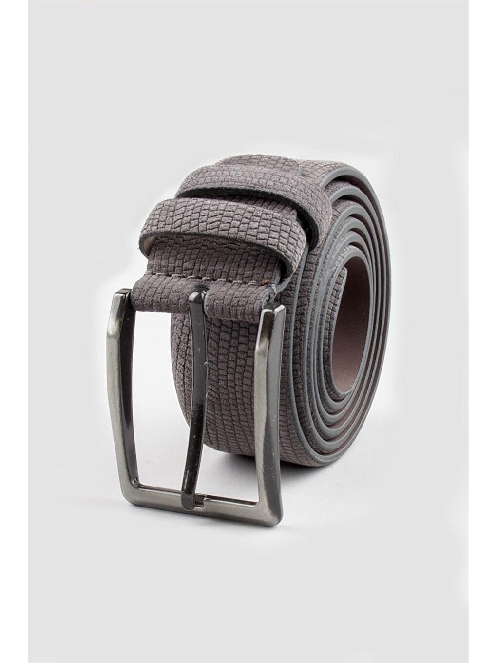 Gri Hakiki Deri Erkek Kemer