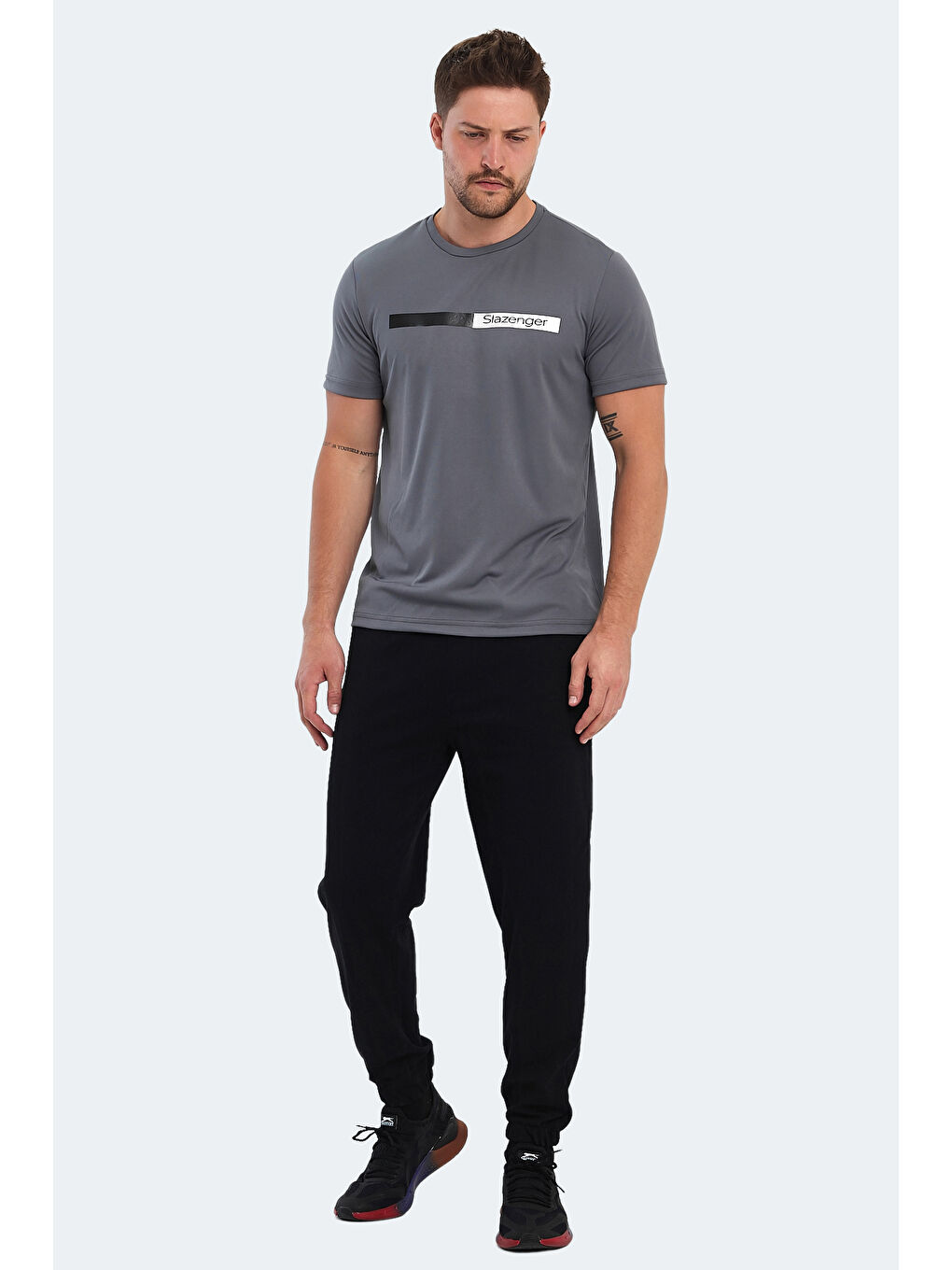 Erkek Tişört Koyu Gri-6