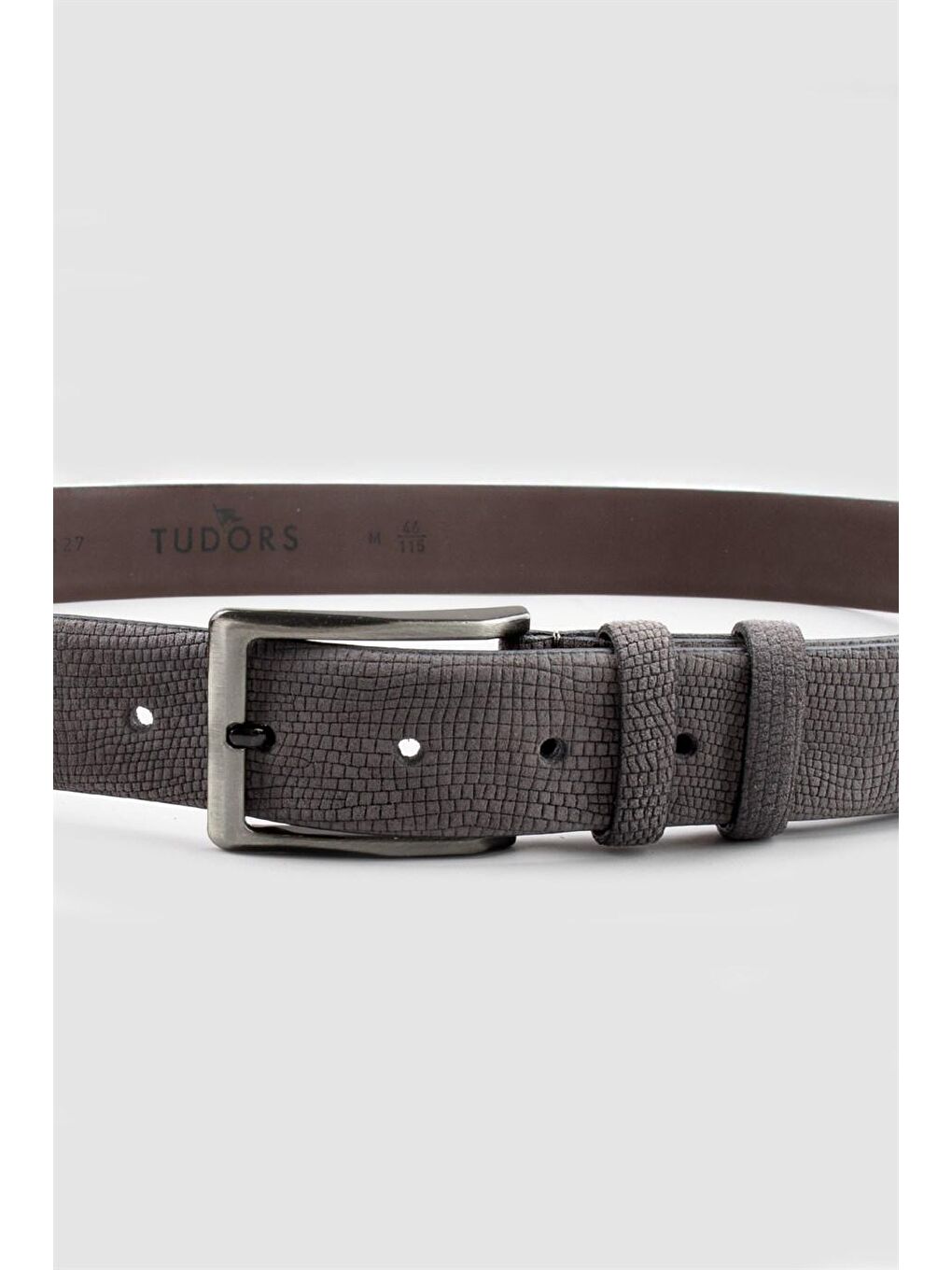 Gri Hakiki Deri Erkek Kemer-1