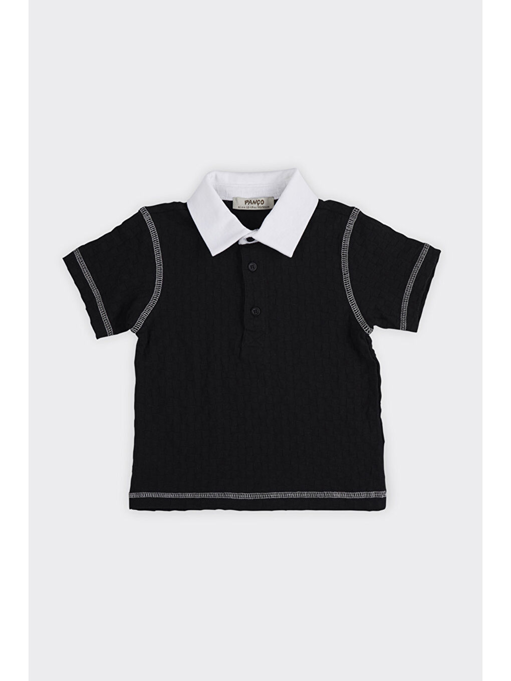 Erkek Bebek Siyah Polo Yaka Tişört