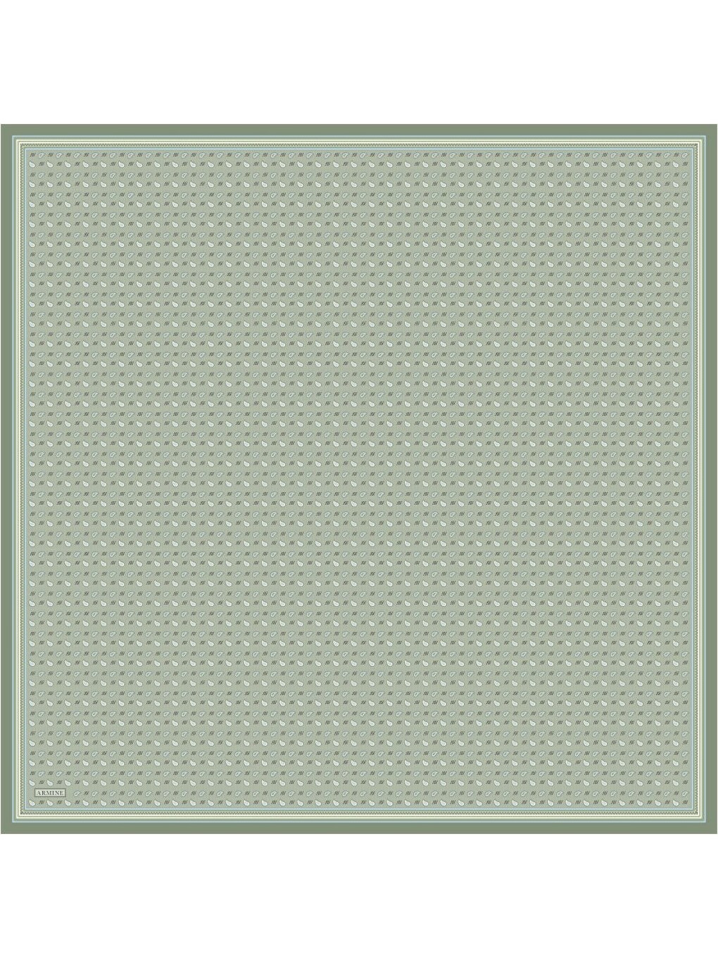 Yeşil Saf İpek Twill Eşarp 9548D 52-3