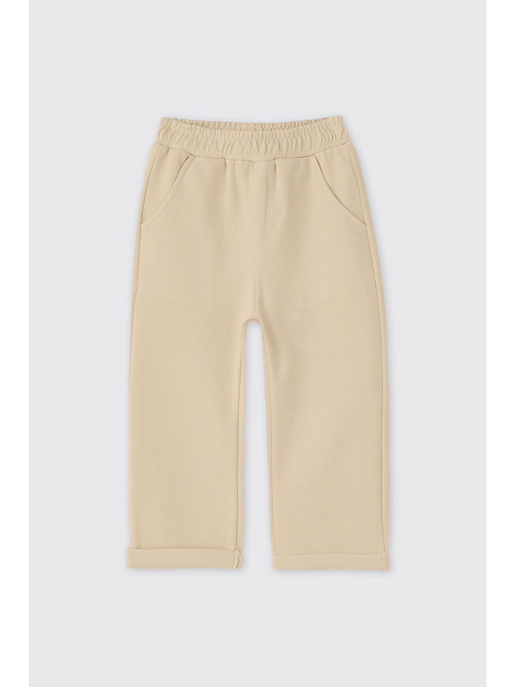 Erkek Bebek Örme Bej Pantolon