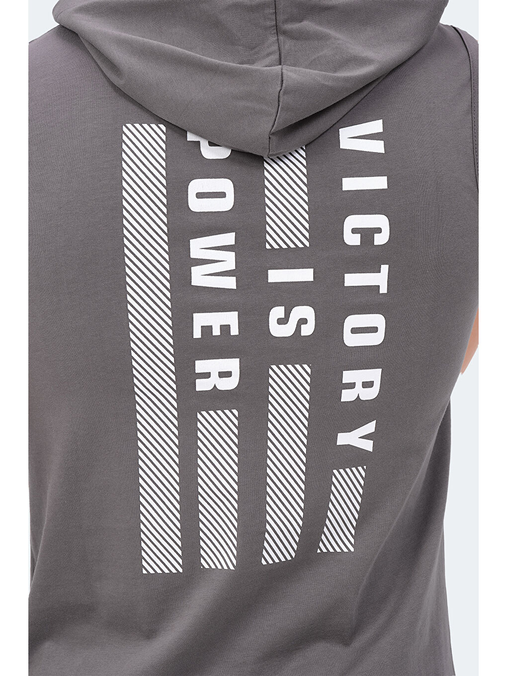 veRSIO Erkek %100 Pamuk Tişört Koyu Gri-4