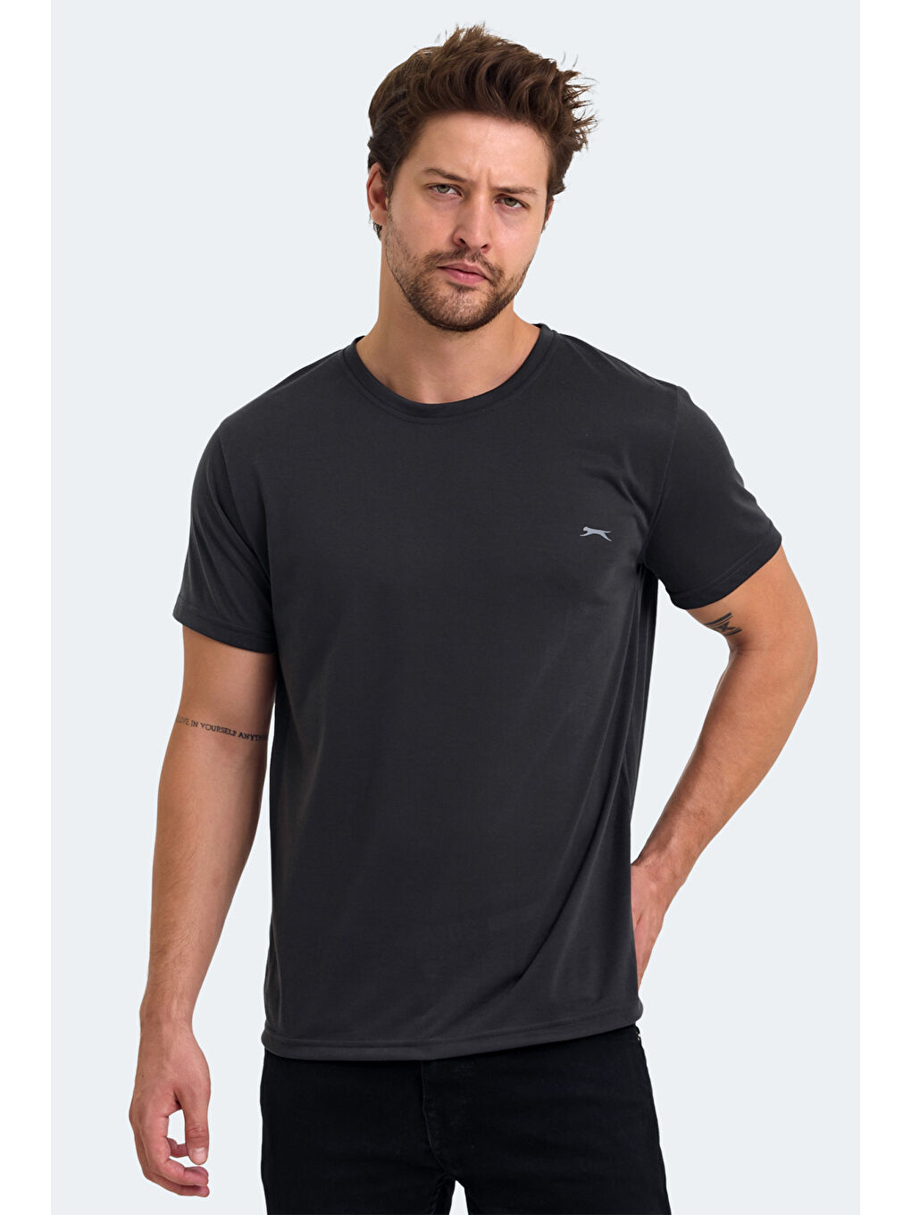 KIELD Erkek Tişört Koyu Gri-5