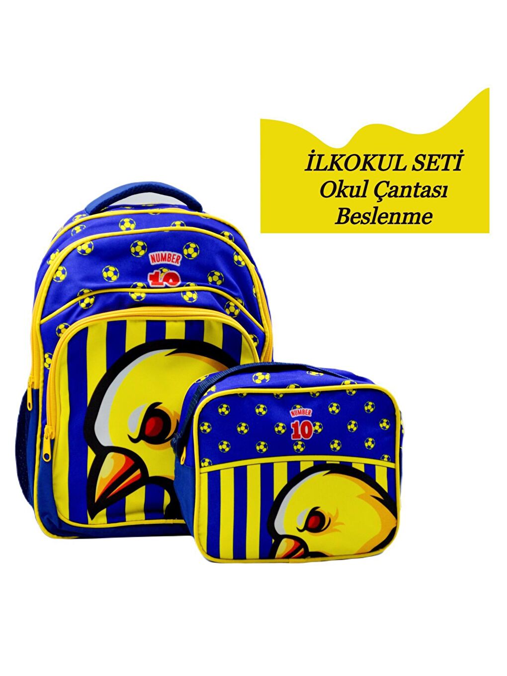3 Bölmeli İlkokul Okul Sırt Çantası Ve Beslenme Çantası Fenerbahçe-1